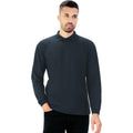 Dark Heather - Front - Casual Classic Mens Long Sleeve Polo