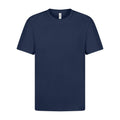 Navy - Front - Casual Classics Unisex Adult Ringspun Cotton Organic T-Shirt