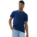 Navy - Side - Casual Classics Unisex Adult Ringspun Cotton Organic T-Shirt