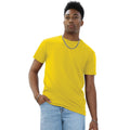 Yellow - Side - Casual Classics Unisex Adult Ringspun Cotton Organic T-Shirt