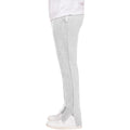 Heather Grey - Side - Casual Classics Mens Blended Core Split Hem Tall Jogging Bottoms