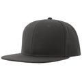 Dark Grey - Front - Atlantis Unisex Adult 6 Panel Sustainable Flat Peak Baseball Cap