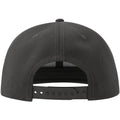 Dark Grey - Back - Atlantis Unisex Adult 6 Panel Sustainable Flat Peak Baseball Cap