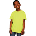 Cyber Yellow - Front - Casual Classics Childrens-Kids Original Tech T-Shirt