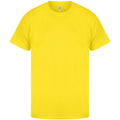 Cyber Yellow - Front - Casual Classics Unisex Adult Original Tech T-Shirt