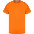 Cyber Orange - Front - Casual Classics Unisex Adult Original Tech T-Shirt