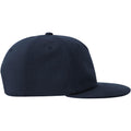 Navy - Side - Atlantis Unisex Adult Cruz 5 Panel Sustainable Snapback Cap