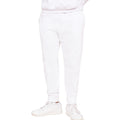 White - Front - Casual Classics Unisex Adult Blended Core Regular Jogging Bottoms