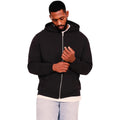 Black - Pack Shot - Casual Classics Unisex Adult Core Ringspun Cotton Tall Full Zip Hoodie