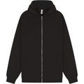 Black - Front - Casual Classics Unisex Adult Core Ringspun Cotton Tall Full Zip Hoodie