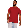 Red - Front - Casual Classics Unisex Adult Combed Cotton Organic T-Shirt