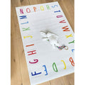 White - Front - ABC Alphabet Floor Rug