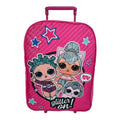 Pink-Blue - Front - LOL Surprise Childrens-Kids Glitter On Wheeled Trolley Bag