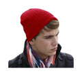 Red - Back - Result Unisex Double Knit Heavy Cotton Winter Beanie Hat