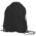 Black - Back - Shugon Stafford Plain Drawstring Tote Bag - 13 Litres