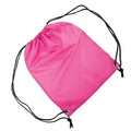 Pink - Back - Shugon Stafford Plain Drawstring Tote Bag - 13 Litres