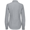 Silver Moon - Back - B&C Ladies Oxford Long Sleeve Shirt - Ladies Shirts & Blouses