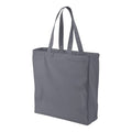 Graphite Grey - Back - Westford Mill Canvas Classic Shopper Bag - 26 Litres