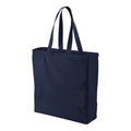 French Navy - Back - Westford Mill Canvas Classic Shopper Bag - 26 Litres