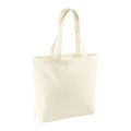 Natural - Back - Westford Mill Organic Cotton Shopper Bag - 16 Litres