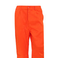 Hi Vis Orange - Back - Yoko Workwear Mens Hi-Vis Polycotton Work Trouser (Regular)