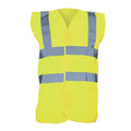 Hi-Vis Yellow - Front - Yoko Unisex Premium Hi-Vis Waistcoat Vest - Jacket