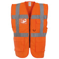 Hi Vis Orange - Back - Yoko Hi-Vis Premium Executive-Manager Waistcoat - Jacket