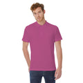 Fuchsia - Back - B&C ID.001 Mens Short Sleeve Polo Shirt