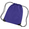 Purple - Back - Bagbase Premium Gymsac Water Resistant Bag (11 Litres)