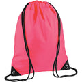 Fluorescent Pink - Front - Bagbase Premium Gymsac Water Resistant Bag (11 Litres)