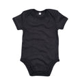 Charcoal Grey Melange - Front - Babybugz Baby Bodysuit - Baby And Toddlerwear