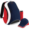 F Navy-Classic Red-White - Close up - Bagbase Teamwear Backpack - Rucksack (21 Litres)