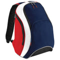 F Navy-Classic Red-White - Front - Bagbase Teamwear Backpack - Rucksack (21 Litres)