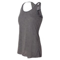 Dark Heather - Side - Bella Ladies-Womens Flowy Racerback Tank Top