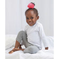 Heather Grey Melange - Front - Babybugz Baby Girl Long Sleeve Tee - Baby And Toddlerwear