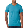 Aqua - Front - Canvas Triblend Crew Neck T-Shirt - Mens Short Sleeve T-Shirt