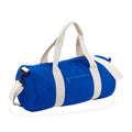 Bright Royal-off White - Front - Bagbase Plain Varsity Barrel - Duffle Bag (20 Litres)