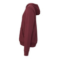 Maroon - Side - Canvas Unisex Pullover Hooded Sweatshirt - Hoodie