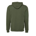 Military Green - Back - Canvas Unisex Pullover Hooded Sweatshirt - Hoodie