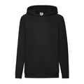 Black - Front - Fruit Of The Loom Childrens Unisex Lightweight Hooded Sweatshirt - Hoodie