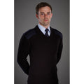 Navy Blue - Back - Yoko Mens V-Neck NATO Security Sweater - Workwear