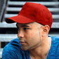 Red - Back - Result Unisex Core Houston 5 Panel Printers Baseball Cap