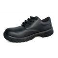 Black - Back - Dennys Comfort Grip Lace Up Safety Shoes