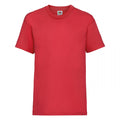 Red - Front - Fruit Of The Loom Childrens-Kids Valueweight T-Shirt