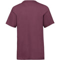 Burgundy - Back - Fruit Of The Loom Childrens-Kids Valueweight T-Shirt