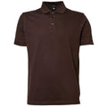 Chocolate - Front - Tee Jays Mens Luxury Stretch Short Sleeve Polo Shirt