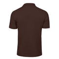 Chocolate - Back - Tee Jays Mens Luxury Stretch Short Sleeve Polo Shirt