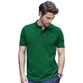 Forest Green - Side - Tee Jays Mens Luxury Stretch Short Sleeve Polo Shirt