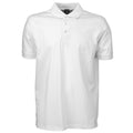 White - Front - Tee Jays Mens Luxury Stretch Short Sleeve Polo Shirt