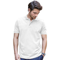 White - Side - Tee Jays Mens Luxury Stretch Short Sleeve Polo Shirt